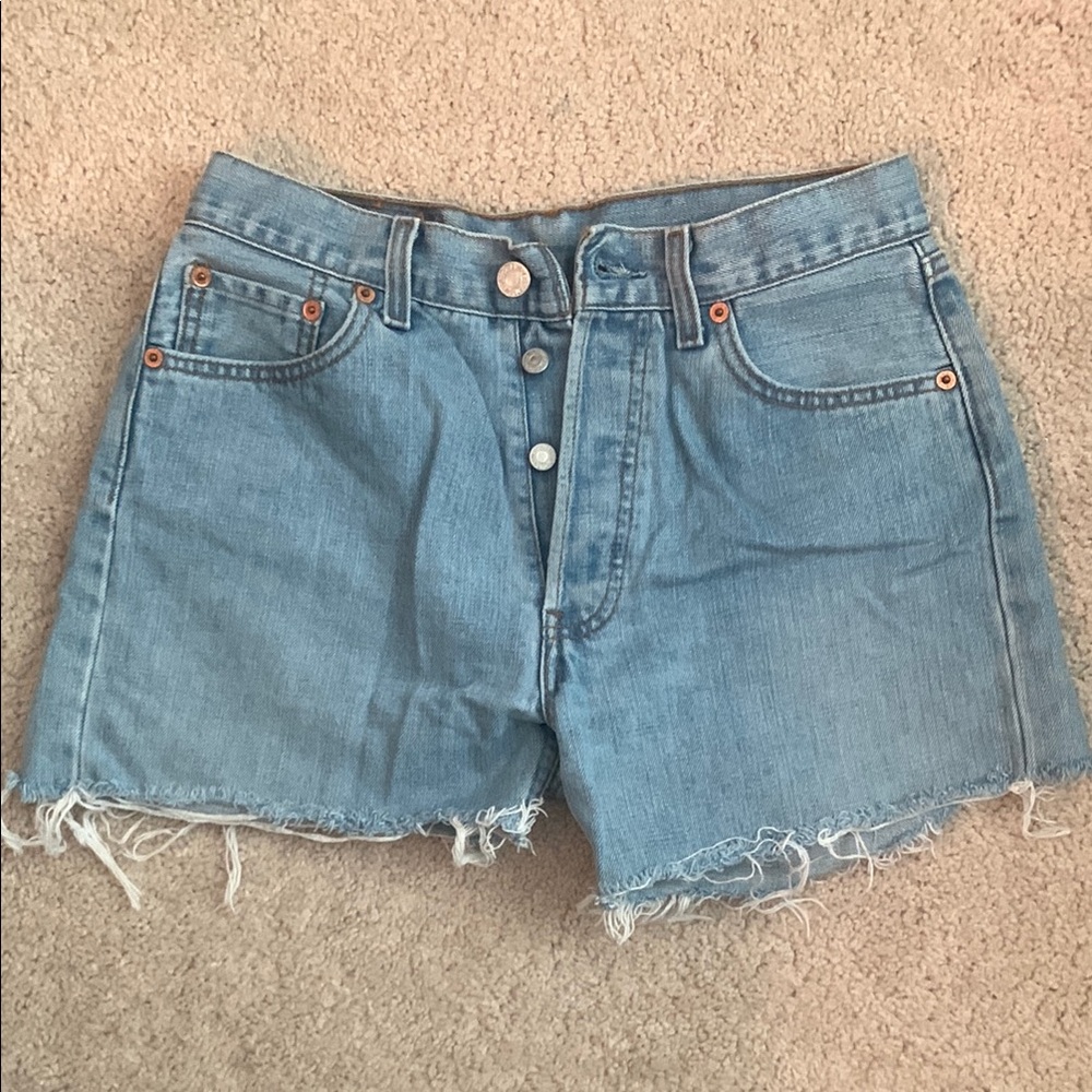 Levi's Light Blue Jean Shorts
